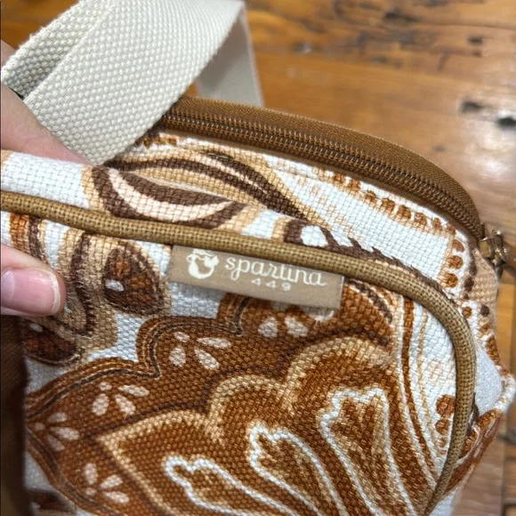 Spartina 449 Dafuskie Island Linen Insulated Lunch Bag Adjustable Strap - Picture 5 of 10